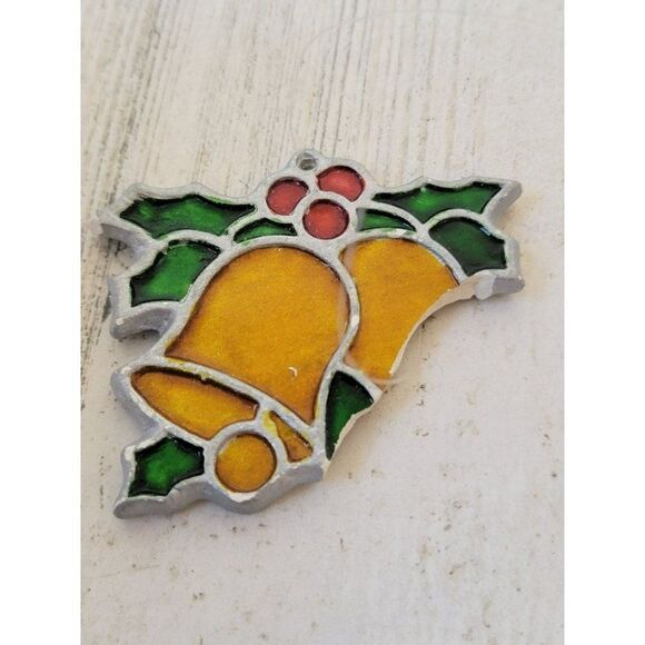 Stained
AS IS bell Mistletoe ornament Xmas decor - Picture 2 of 5